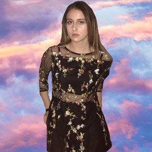 Black Flower Dress